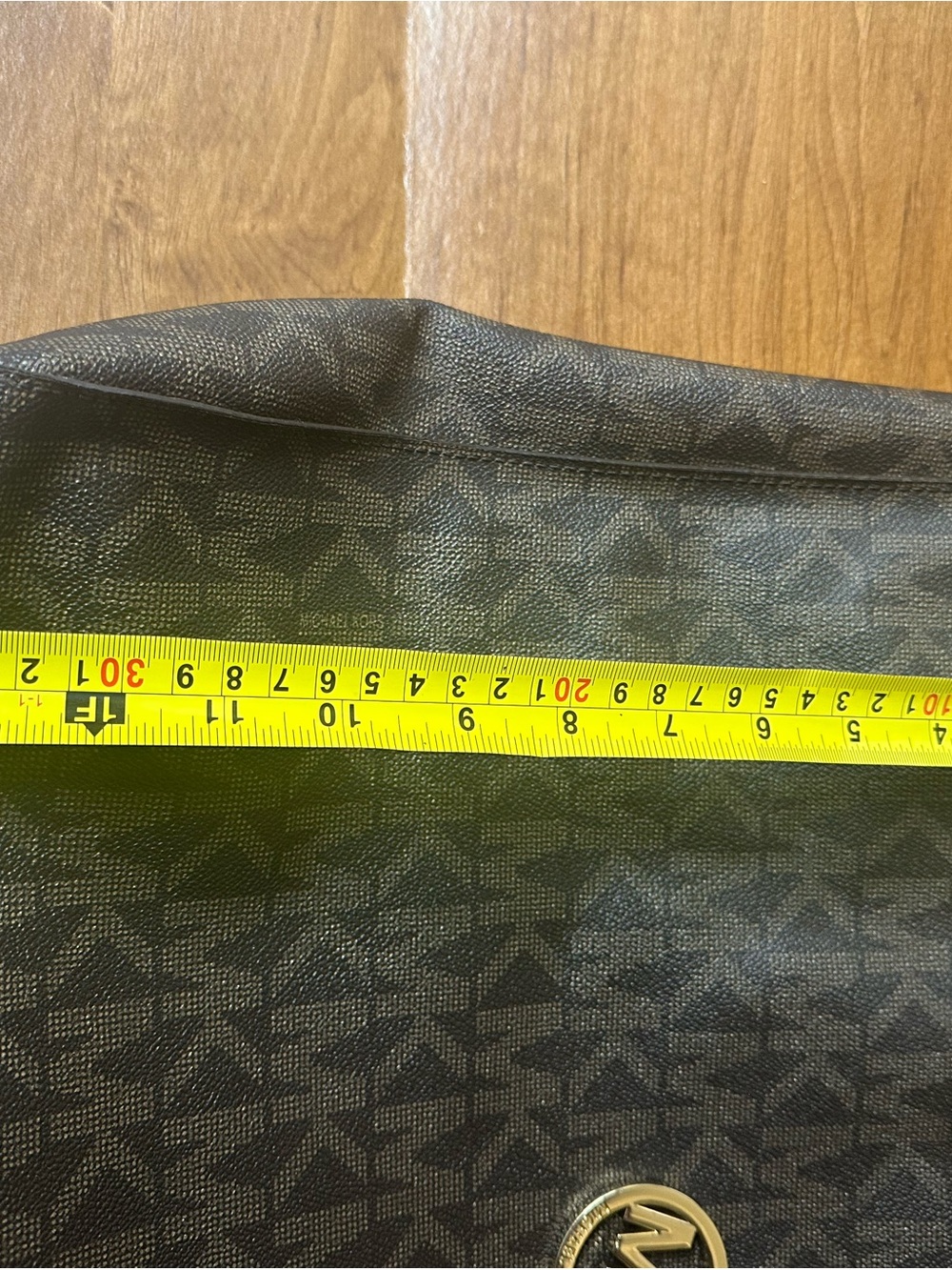 Michael Kors Brown & Tan Logo Tote with Gold Charm - Picture 5 of 9